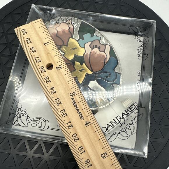 New Vintage Night Light Plug In Joan Baker Hand Painted Glass - Picture 2 of 3